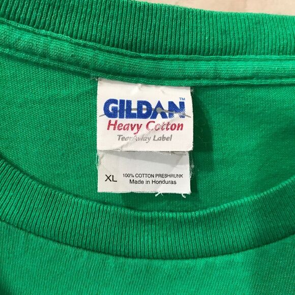 Christmas Story Oh Fudge Ralphie Upcycled Tee Fringe Green Sz XL - Picture 6 of 10